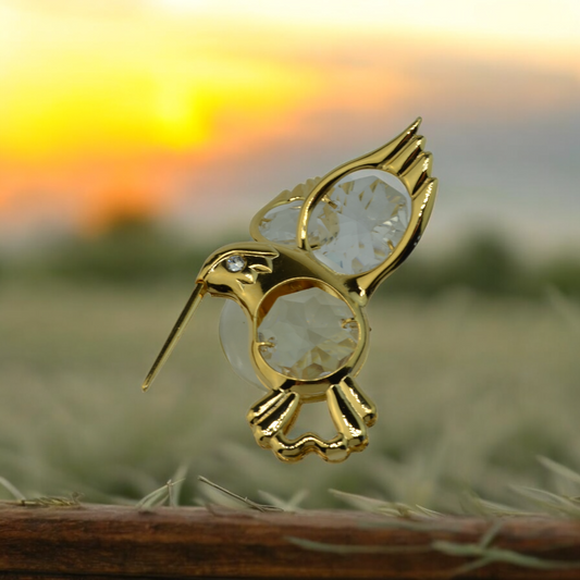 Colibri 24K gold plated with BOHEMIA Helder crystals