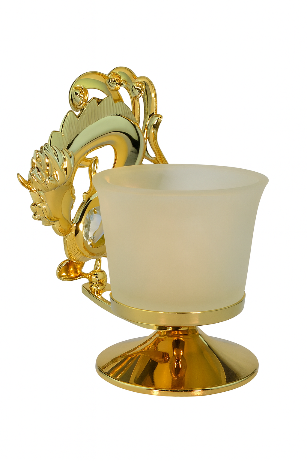 Gouden Draak Waxinelichtje met Bohemia-kristal β 24K goud verguld