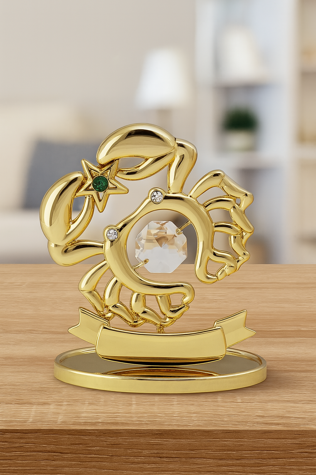 Sterrenbeeld Cancer (kreeft) 24 k verguld met Swarovski kristallen