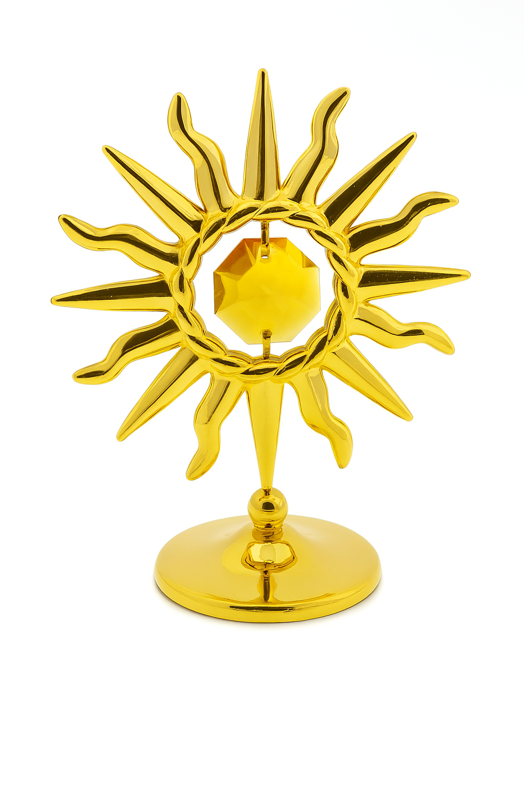 24K goud verguld Zonnestralen  Bohemia kristallen