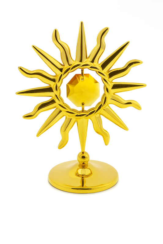 24K goud verguld Zonnestralen  Bohemia kristallen
