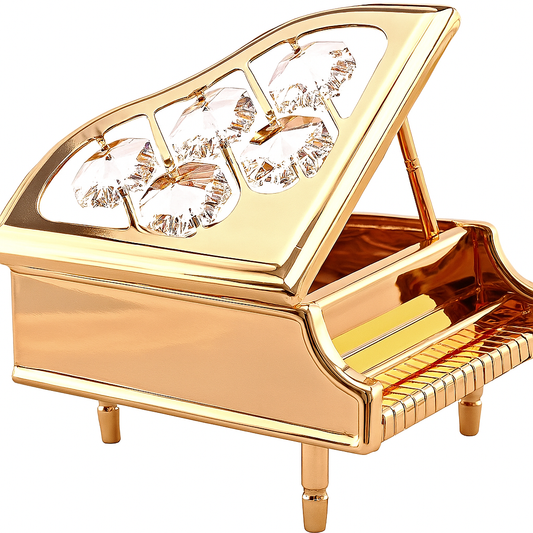 24k goud verguld piano met Bohemia kristallen
