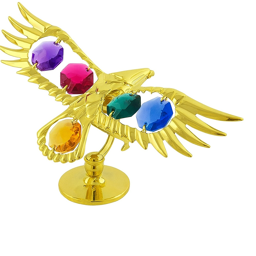 Adelaar (kleur) versierd met Swarovski®-kristallen 24-karaats goud verguld