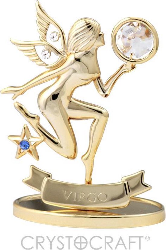 Sterrenbeeld Virgo (Maagd) 24 k goud verguld met Swarovski kristallen