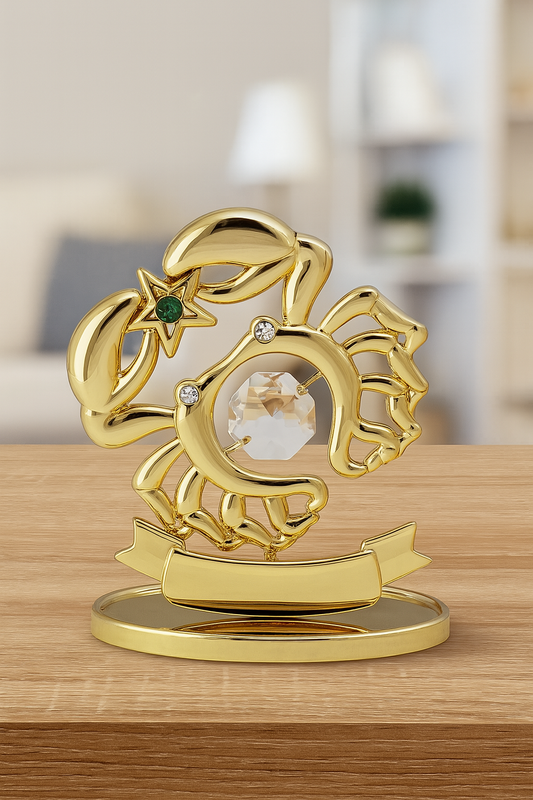 Sterrenbeeld Cancer (kreeft) 24 k verguld met Swarovski kristallen
