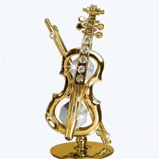 Viool 24k goud verguld met Swarovski kristallen